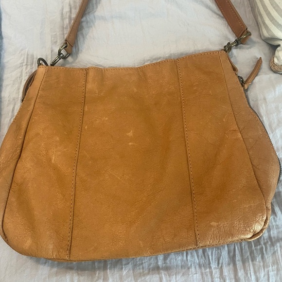 American Leather Co. Buttery Soft Tote Shopper Hobo Shoulder Bag Camel Brown - Picture 2 of 8